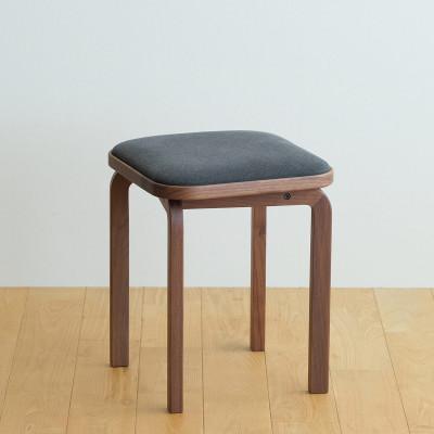 ふるさと納税 府中市 府中市の家具　コッコスツール　ウォールナット材/生地:ラムース(チャコール)(組み立て式)