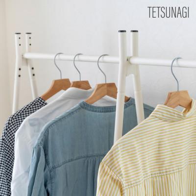 ふるさと納税 燕市 【TETSUNAGI】ハンガーラック&スチールトレイ+サイドハンガーセット　ホワイト |  | 03