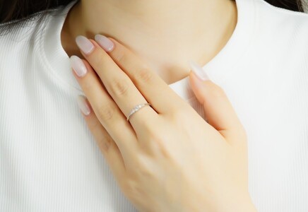 PT900グラデーション7石ダイヤモンドリング R2738DI-P