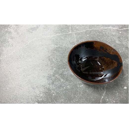 井上祐希作 天目銀滴飯碗（中）井上萬二窯 お茶碗 ドリッピング お茶碗 作家 お茶碗 一点もの お茶碗 ろくろ お茶碗 アート お茶碗 A30-108_イメージ2