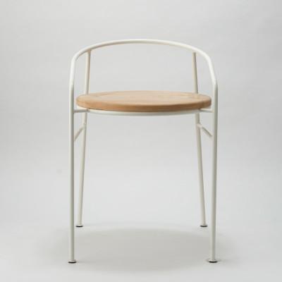 ふるさと納税 高松市 槙塚鉄工所 Round Chair 白 - ラウンドチェア -