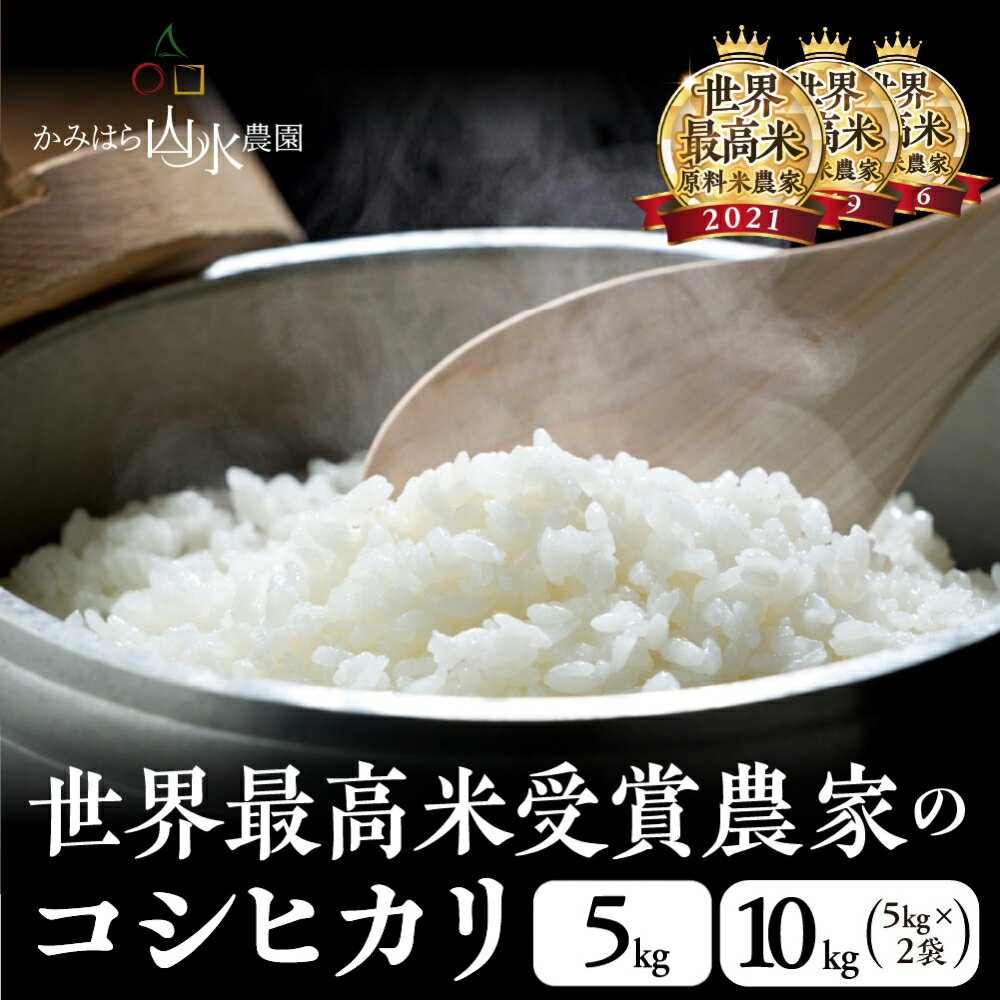 【ふるさと納税】2025年産米 (コシヒカリ）5kg×1袋 / 10kg（5kg×2袋）かみはら山水農園 山水育ち 令和5年産 精米 5kg 10kg コシヒカリ 下呂温泉 飛騨 飛騨地域 白米 米15000円 30000円 岐阜県 下呂市