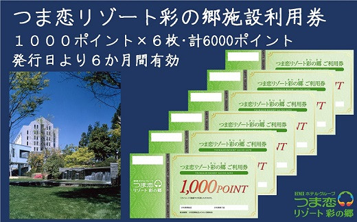 つま恋リゾート彩の郷施設利用券 6000ポイント【1599813】