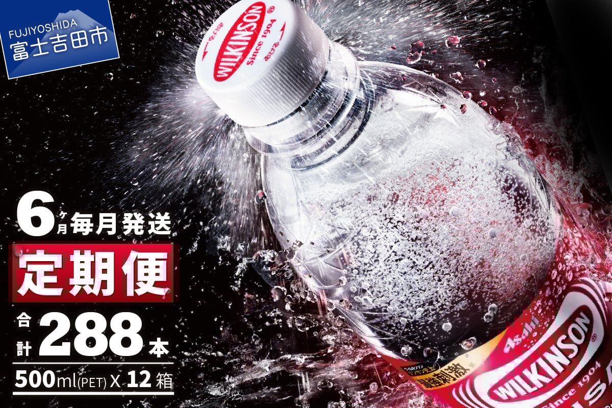 
                  【6ヶ月お届け！】炭酸水 ウィルキンソン タンサン 2箱 (48本入り) 定期便 6回 アサヒ 強炭酸水 炭酸 水 炭酸水ウィルキンソン 山梨 富士吉田
                