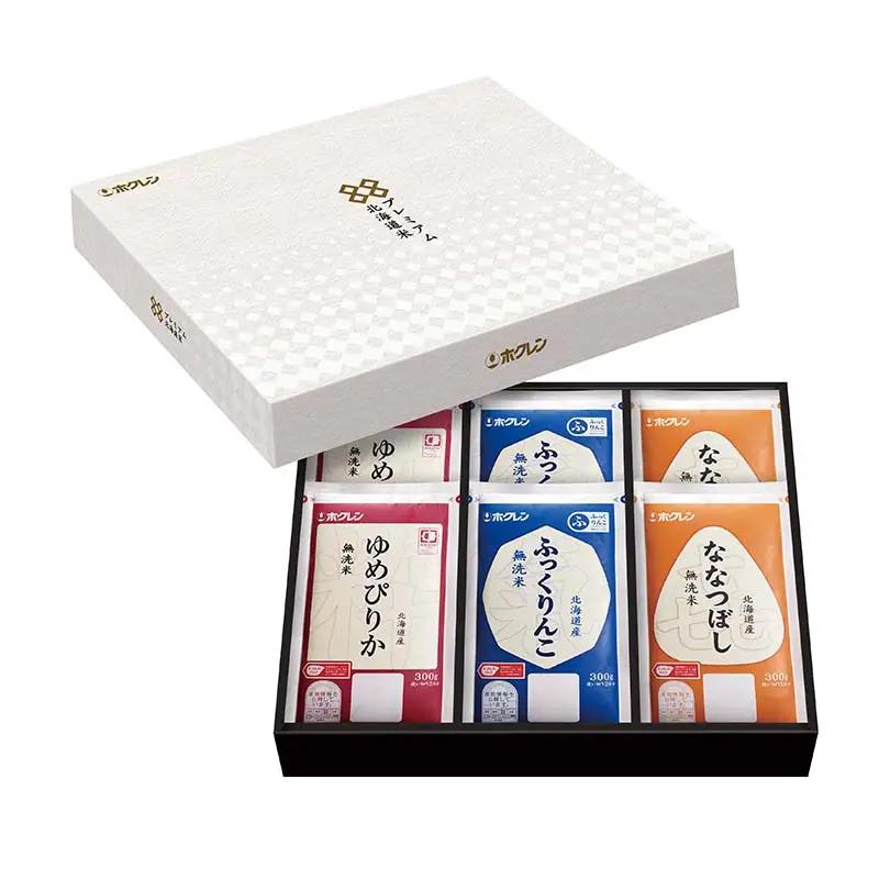 令和7年産 ホクレン 北海道米プレミアムギフト300g（2合）×6（無洗米） ゆめぴりか ふっくりんこ 喜ななつぼし 各300g×2 3種セット 計1.8kg 食べ比べ ごはん こめ 白米  F6S-