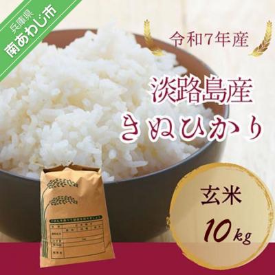 ふるさと納税 南あわじ市 令和7年産　淡路島産キヌヒカリ　玄米10kg