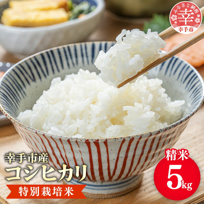 【ふるさと納税】【令和8年産】有機肥料 100％ 埼玉県幸手市産特別栽培コシヒカリ 精米 5kg - 新米 コシヒカリ こしひかり 米 精米 5kg 有機肥料 特別栽培米 幸手市産 埼玉県 幸手市【価格改定】