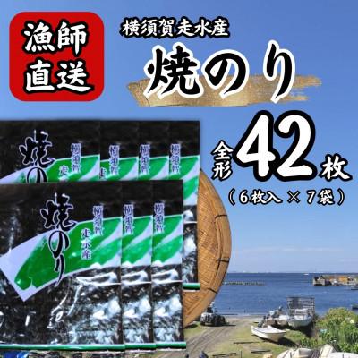 ふるさと納税 横須賀市 【訳あり】欠け 海苔 全形6枚×7袋(全形42枚) 漁師直送 上等級 焼き海苔 のり