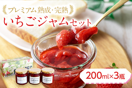 プレミアム熟成・完熟いちごジャムセット（200ml×3瓶）　BJ01