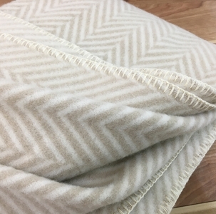 [睡眠環境・寝具指導士 推奨] ウール100% (毛羽部分) 毛布 シングル ベージュ WOOL-1BE [3705]