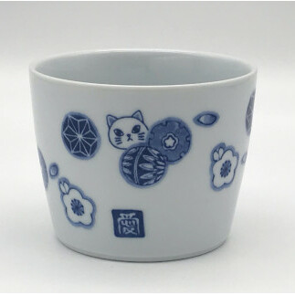 有田焼 猫部カップ 5個セット・花てまり柄 有田テラス ネコ ネコ好き かわいい プレゼント ギフト 食器 A10-257_イメージ3