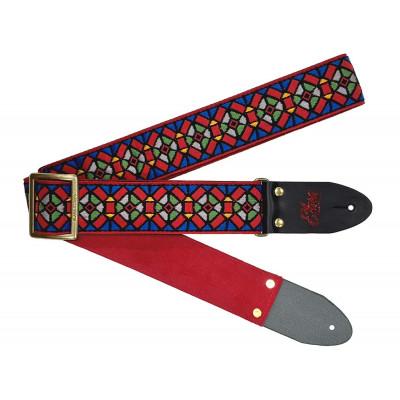 ふるさと納税 郡上市 【ギターストラップ】 Elara Straps Stained Glass Red/Blue