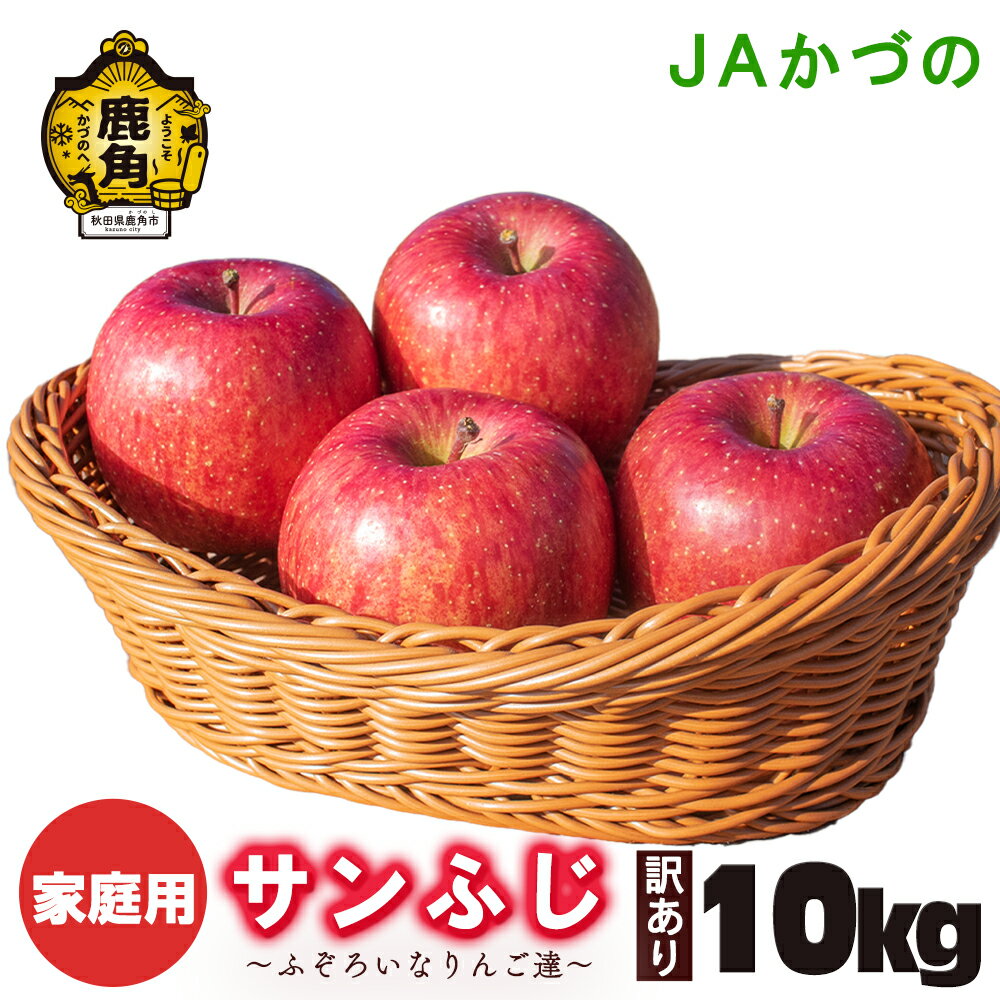 【ふるさと納税】《 先行予約 》 JA りんご 訳あり 鹿角産 りんご サンふじ 10kg 家庭用 規格外 お徳用 林檎 リンゴ 完熟 蜜 10キロ 10K 10k 10KG 10 箱入り 旬 県産りんご お中元 お歳暮 贈り物 お見舞い ギフト 秋田県 秋田 あきた 鹿角市 鹿角 送料無料 【JAかづの】