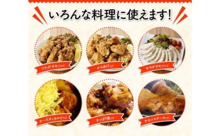 【12ヶ月定期便】宮崎県産若鶏　日南どり　もも肉＆むね肉＆手羽元　計6kg（各2㎏×1） 【 ふるさと納税 鶏肉 鶏 若鶏 もも むね 手羽元 セット 宮崎県産 川南町 おうち時間 おうちごはん 定期