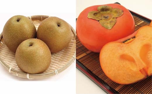 
王秋梨と富有柿のセット 5kg
