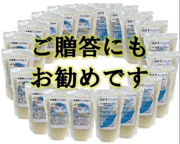 【ふるさと納税】【令和7年産】佐渡高千産こしひかり　150g(1合)×20袋セット