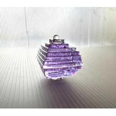 ふるさと納税 京丹後市 アンティーク ガラス細工の置物 「なりたい自分に変わる【手のひらガラス】 紫」イメージカラーのギフト |  | 01