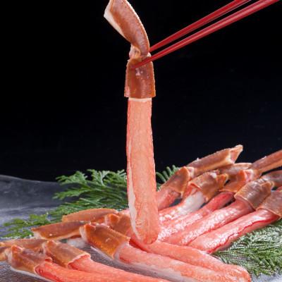 ふるさと納税 小清水町 食べやすい 生冷ずわい蟹ポーション 2kg 小分け4袋　かにしゃぶ・カニ鍋におススメ!