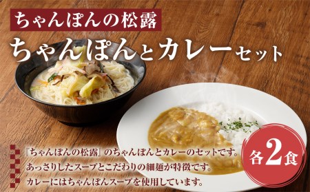 ちゃんぽんの松露 ちゃんぽん カレー 各2食 セット 冷凍