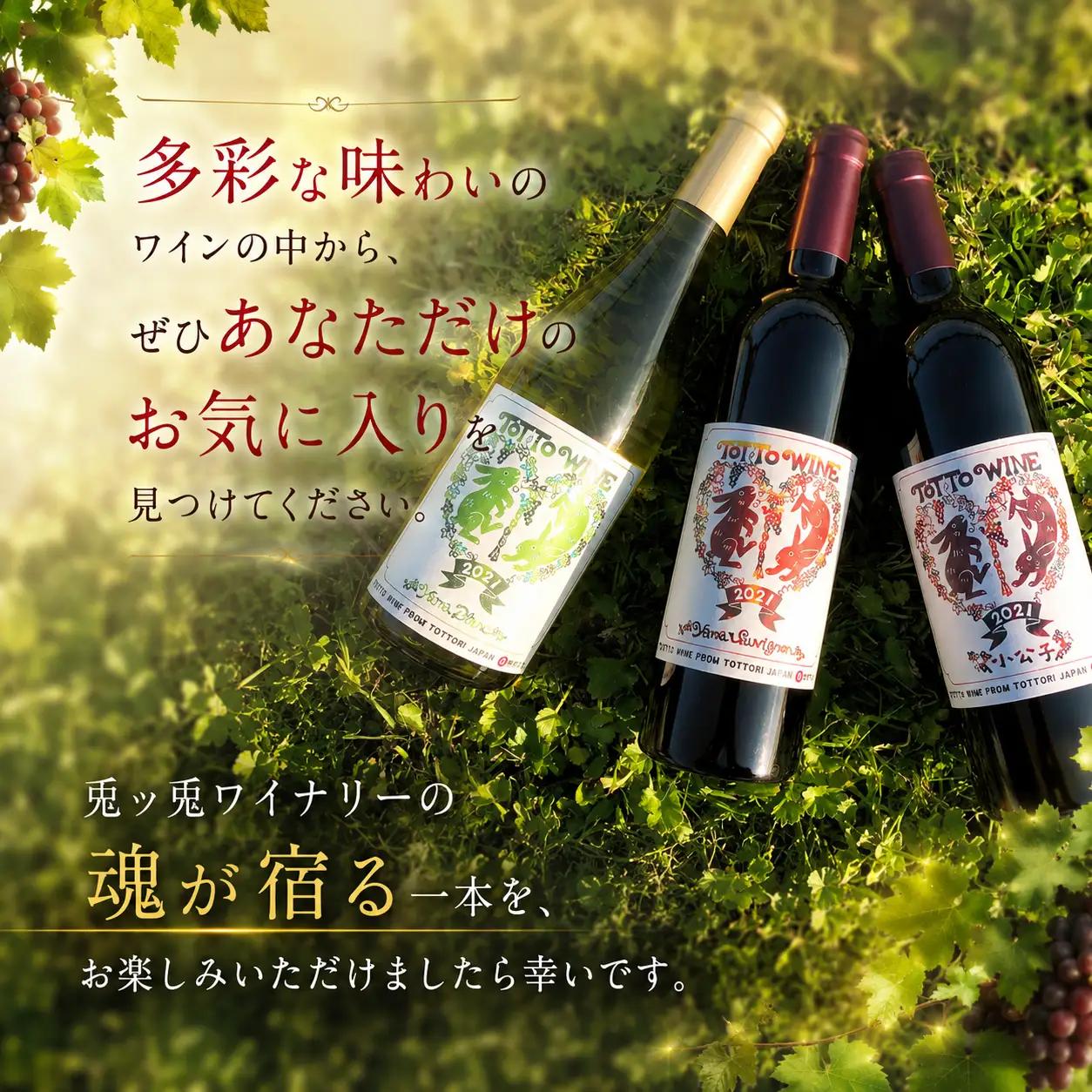 Y1091 【贈答用】八頭町産ぶどう100%使用｜兎ッ兎ワイン｜小公子（赤ワイン）