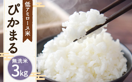 【 新米先行予約 】低アミロース米 ぴかまる 3kg 無洗米 米 お米 白米 無洗米 福岡県 筑後市 【2026年11月上旬より順次発送開始予定】