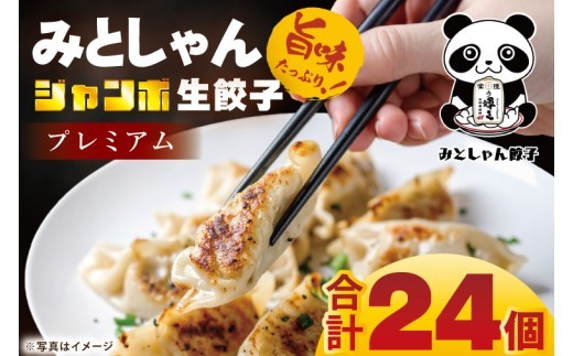 旨味たっぷり！本場プロの中華料理人が作る みとしゃんジャンボ餃子プレミアム 24個【香香 シャンシャン 中華 人気 老舗 焼き餃子  冷凍 ぎょうざ ギョーザ シューマイ簡単調理 惣菜 おかず 水戸市 茨城県】（CS-9）