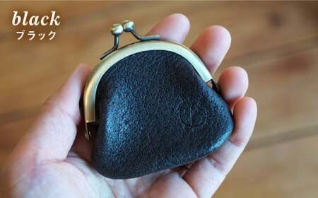 【イノシシ革】がまぐちコインケース≪糸島≫【BLESS LEATHER】クラフト/革製品/オリジナル/レザー [AAA011]