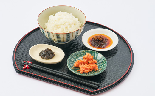 【老舗米屋厳選】にじのきらめきと紅鮭・レモン佃煮の贅沢ごはんのお供セット