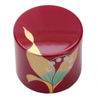 ふるさと納税 海南市 紀州漆器 漆芸 蒔絵 文鎮 丸 朱 スズラン