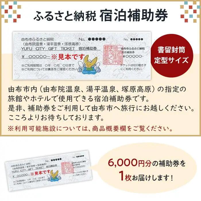 【由布市（湯布院、由布院、湯平、塚原高原）】ふるさと納税宿泊補助券6,000円分 | 温泉 宿泊券 旅行 トラベル 宿泊 湯布院 由布院