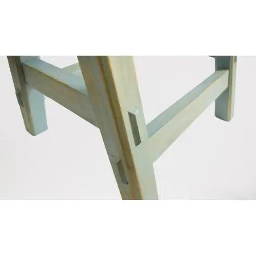 アンティーク風ペイント仕上げふみ台（グリーン） / 踏み台 ふみ台 ステップ台 木製 木工品 家具