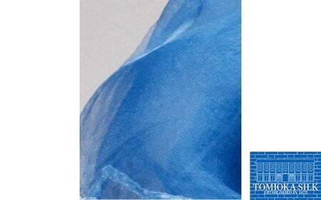 TOMIOKA SILKオーガンジーストール”草木染”：ブルー F20E-196