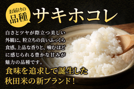 新米 米 令和7年産《定期便10ヶ月》米どころ 秋田県産 サキホコレ【無洗米】10kg（5kg×2袋）大仙市