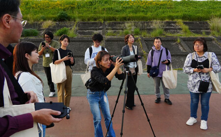 月と岐阜城スマートフォン撮影ツアー フォト ツアー 写真 岐阜市 / オフィスK[ANGW001]