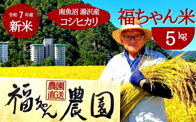 
            令和7年産【白米5kg】「福ちゃん米」【湯沢産コシヒカリ】
          