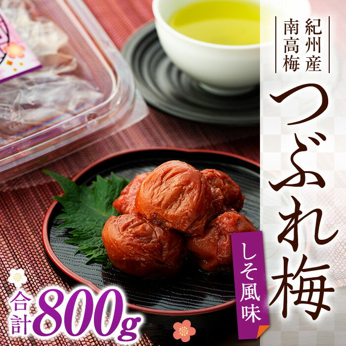 【ふるさと納税】訳あり 紀州産南高梅 つぶれ梅 しそ風味 合計 800g 200g × 4パック | 梅干 うめぼし 小分け お試し 美味しい お取り寄せ グルメ ご飯 ごはん 和歌山県 上富田町