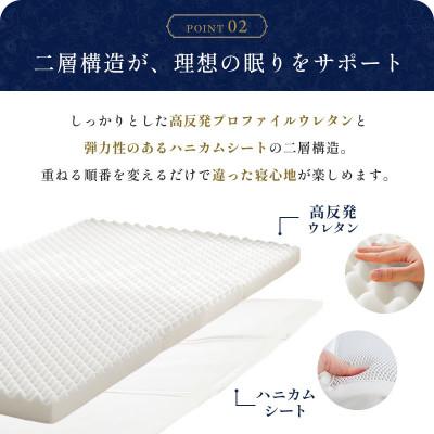 ふるさと納税 吉野川市 二層式 体圧分散マットレス ハニカムシート入り グレー シングル ハードタイプ |  | 03