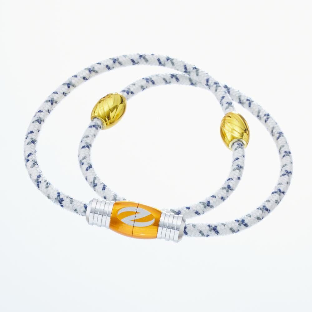 【Mサイズ】ザオラル・リカバリーネックレス　WH/GD｜横浜市 Mサイズ健康アクセサリー 血行促進 回復力向上 パフォーマンスアップ