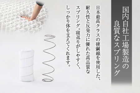 マットレス （セミダブル） ポケットコイル ベッド 寝具 インテリア 家具  国産 夜香 スタンダード3 圧縮梱包 解体して分別できる シンプル仕様で一人暮らしにぴったり_CH041_065