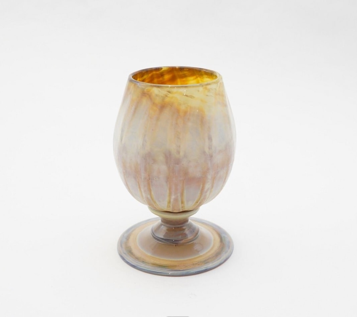 グラス砂漠のチューリップ-イエロー　黄 グラス タンブラー 手作り オリジナル 吹きガラス こだわりの逸品 ギフト プレゼント 自分用 人気 おすすめ