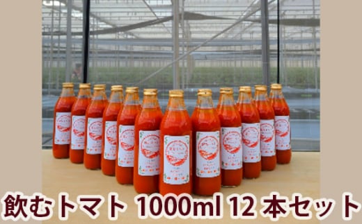 トマトジュース 完熟 まるまる 赤 トマト100%使用 1000ml 12本セット | トマト とまと トマトジュース 100%ジュース 規格外トマト 完熟トマト 丸搾り ジュース 無添加 ストレートタイプ 料理 イオン イオン農場 埼玉県 久喜市