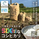 【ふるさと納税】W03401 【新米】令和6年産 「SDGsなコシヒカリ」白米20kg / 米 こめ コメ 白米 精米 こしひかり コシヒカリ 籠米 バスケットボール esDGs OTAKI.EXE SDGs 大多喜町 千葉県