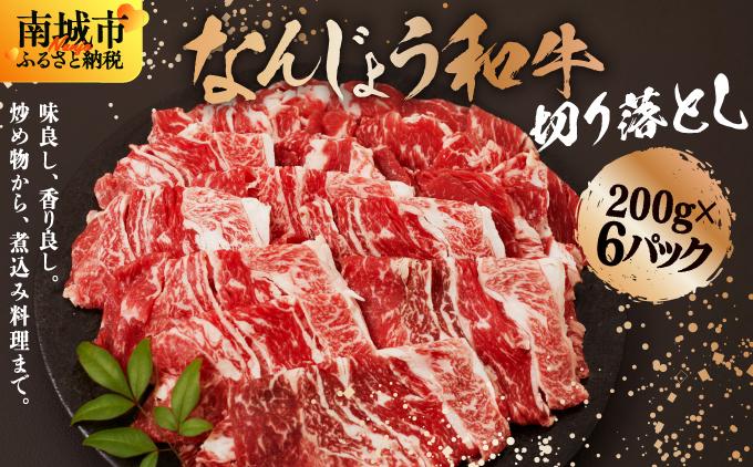 《使い勝手抜群!!》 和牛切り落とし 200g×6パック なんじょう和牛 合計400g   I  和牛 切り落とし なんじょう和牛 ブランド和牛 モモ ウデ バラ 牛肉 1200g 1.2kg 6パック   沖縄県 南城市 ふるさと納税 トレンドミート