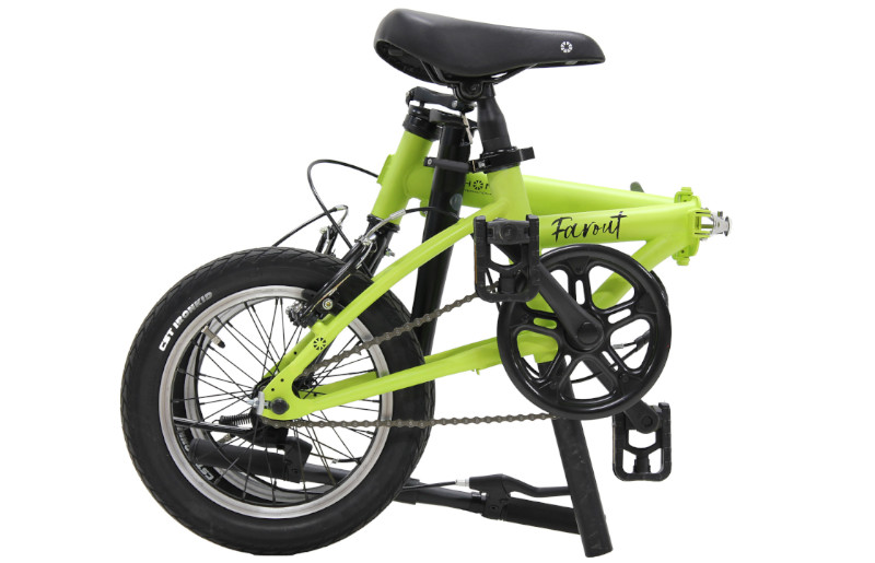 2025 DAHON INTERNATIONAL Farout マットネオンイエロー 折りたたみ自転車【自転車 完成品 組み立て不要 アウトドア サイクリング じてんしゃ 通勤 通学 新生活】 099X320