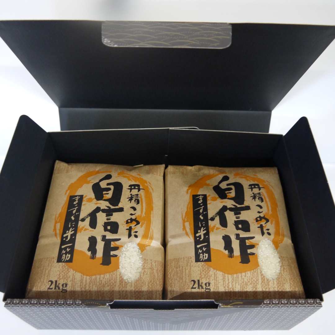 【令和7年産】佐渡高千産こしひかり 精米2kg×2袋 化粧箱入195956-0014