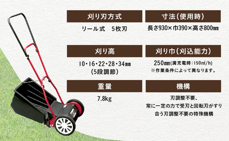 手動式 芝刈機 ハッピーファインモアー「GFF-2500H」芝刈り機