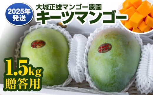 【2025年発送】大城正雄マンゴー農園　キーツマンゴー　贈答用1.5kg