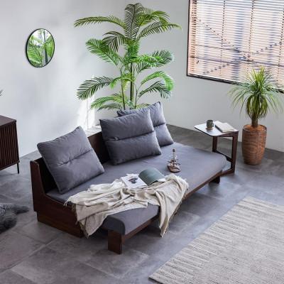 ふるさと納税 大川市 ヴィンセント 幅200cm ごろ寝ソファ ソファベッド BR×ダークグレー【モーブル】【大川家具】