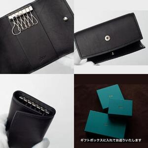 キーケース 本藍染 イタリアンレザー 本革 手縫い