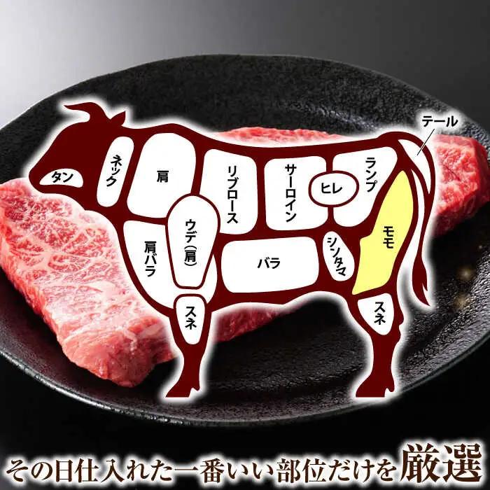 【全6回定期便】【A4~A5】長崎和牛モモステーキ　約500g（100g×5p）【株式会社 MEAT PLUS】[QBS106]